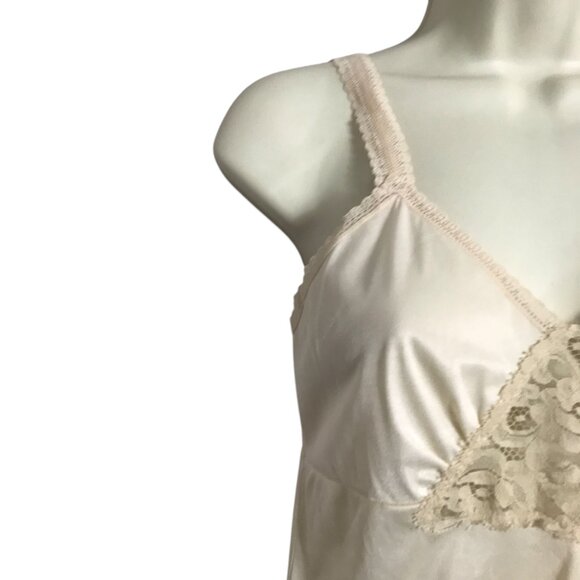 Movie Star Vintage Medium Ivory USA Made Baby Doll Camisole Whimsical Coquette - Picture 4 of 6
